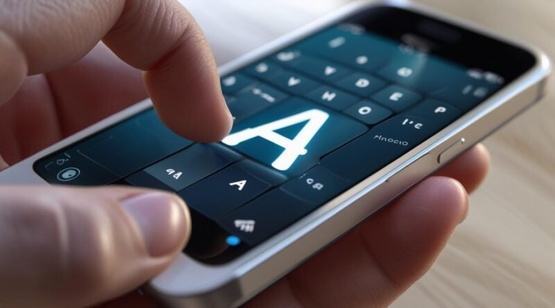 How do you write the letter 'a' on an iPhone?